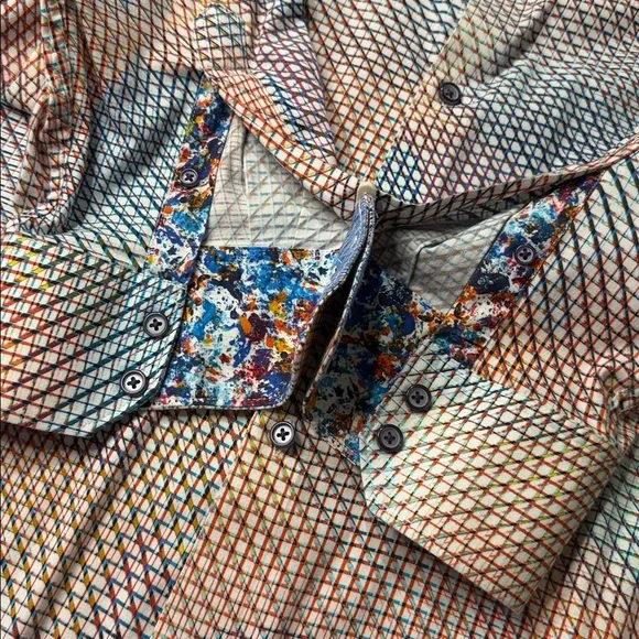 Robert Graham Men’s Multicolor Patterned Button Down Shirt. 2XL Classic Fit - Picture 7 of 11
